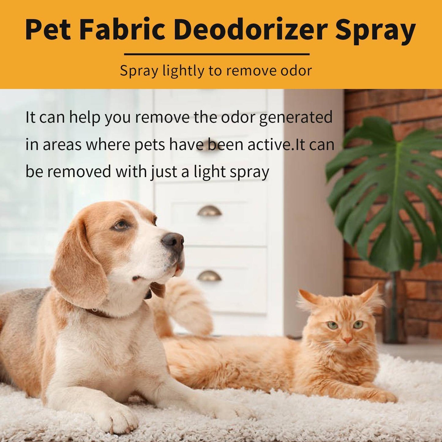 🐾 YEBANG™ Pet Fabric Deodorizer Spray  Eliminate Pet Odors Instantly. Love Your Home Again.