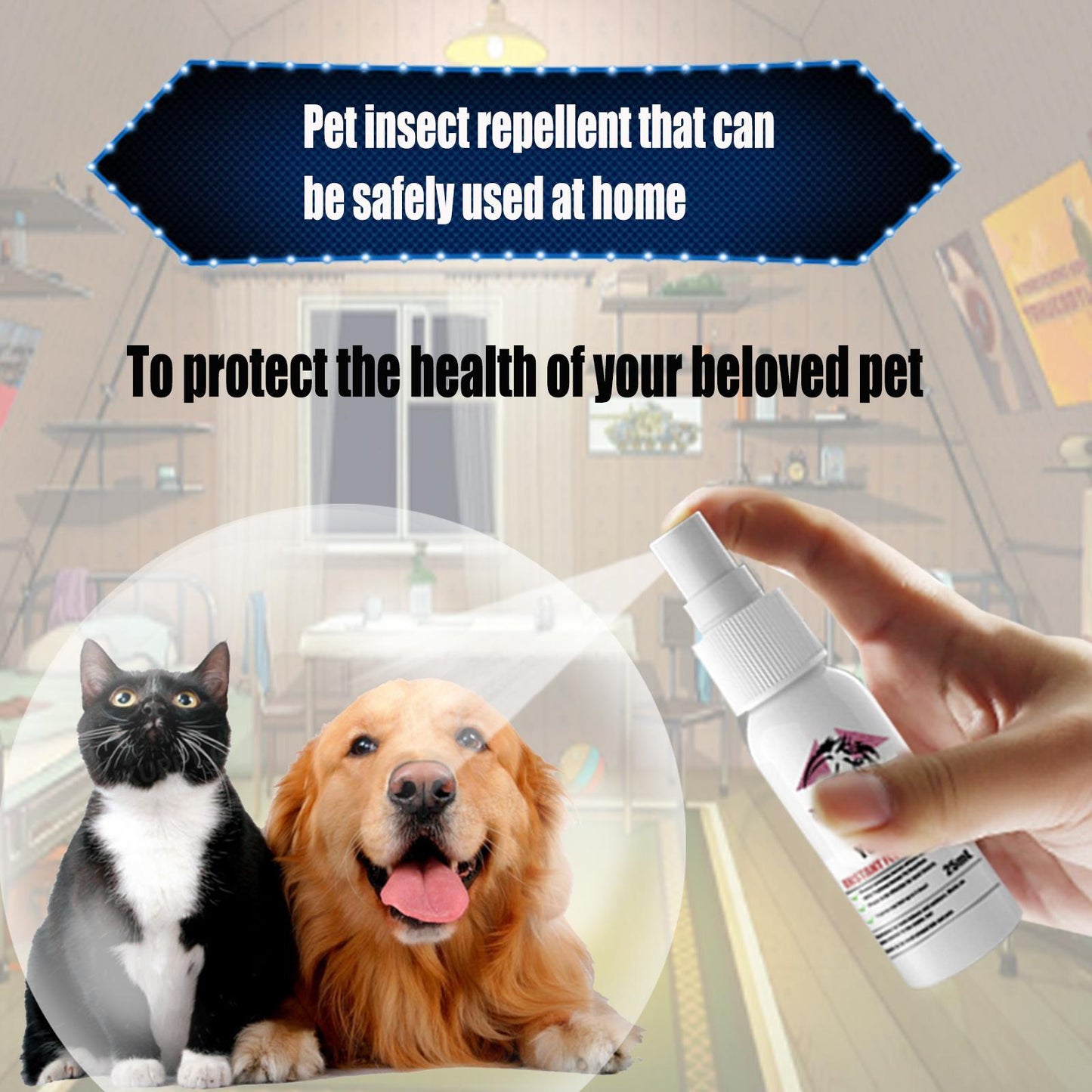 Yegebang Pet Deworming, Flea And Tick Removal, Itching Spray For Cats And Dogs
