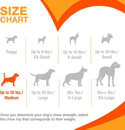 Original Bone Power Chew Toy for Dogs, Durable Dog Toys for Aggressive Chewers, Basted Blast Bacon & Chicken Flavor, Medium - up to 35 Lbs, 2 Pack